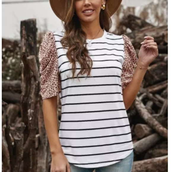 ♥️New Boutique top puff sleeve - Picture 5 of 8